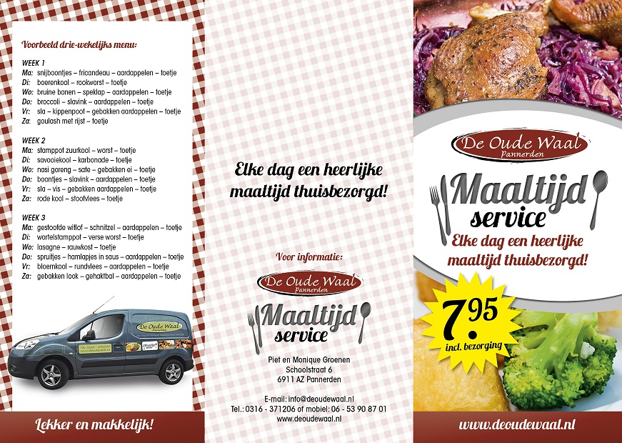 Folder De Oude waal maaltijdenservice